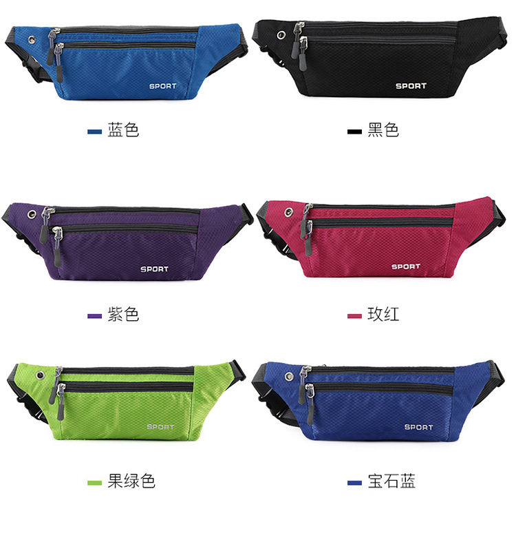 Outdoor fashion running casual sports waist bag, invisible crossbody sports crossbody bag, checkered close-fitting mobile phone waist bag pic 8