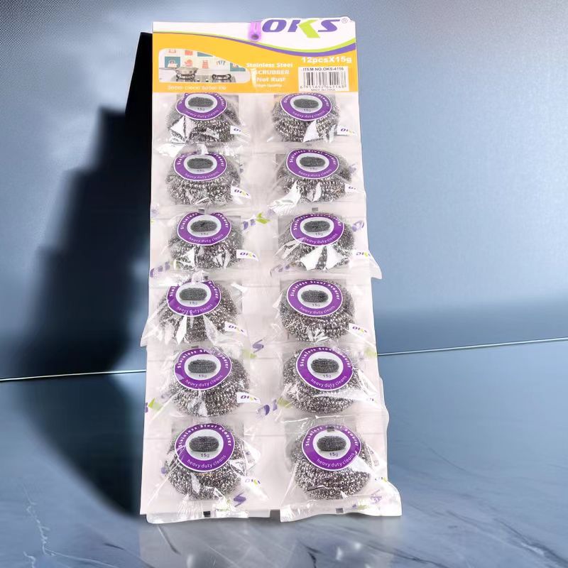 家用钢丝球不锈钢清洁球锅刷洗碗刷钢丝球厨房洗碗清洁球OKS详情3