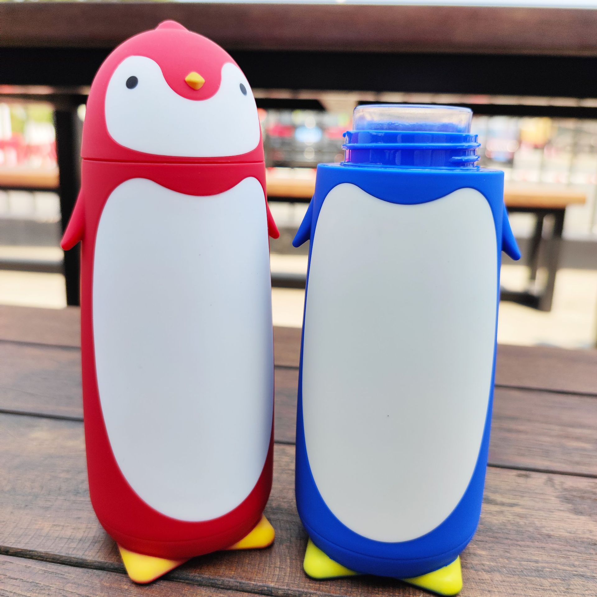Creative cartoon animal penguin double-layered glass cups, student gift water bottles, foreign trade cross-border beverages pic 6