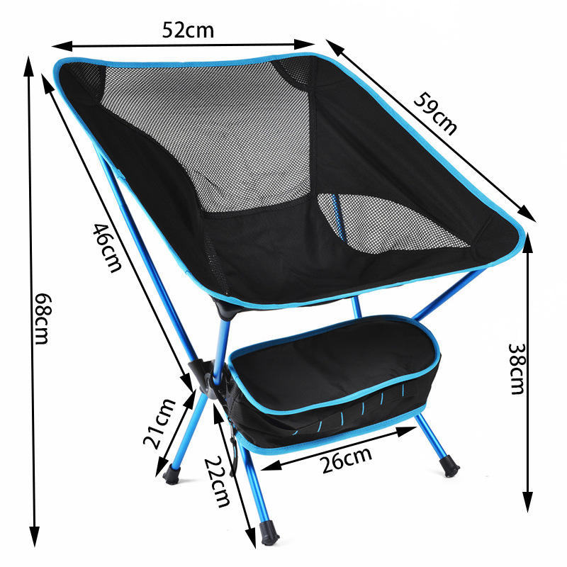 Cross-border outdoor moon chair, camping folding chair, portable leisure backrest chair, ultra-light aluminum alloy folding chair pic 10