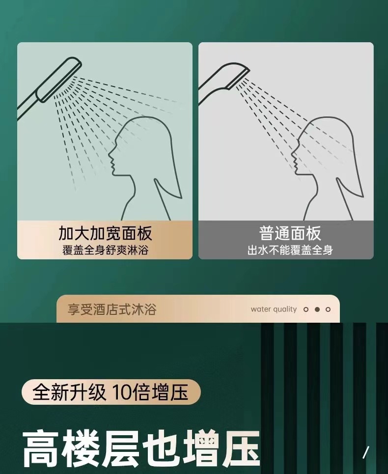 Filtering pressurized shower head, household bathroom water heater, shower and bath pressurized bathroom heater, rain shower and bath set pic 16