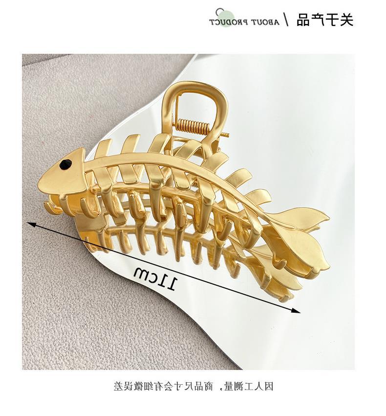Fishbone hair clips for women in summer, back of the head clips, headwear, metal hair clips, new popular hair grips, shark clips pic 7