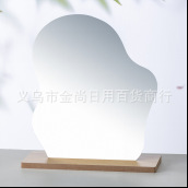 简约高清学生化妆镜旋转梳妆镜台式小镜子折叠化妆便携公主化妆镜详情6