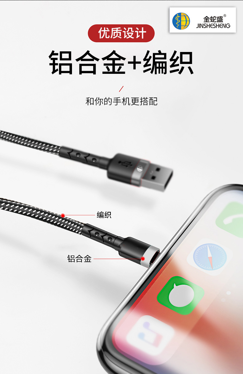 USB braided data cable 100w semi-metallic CTOC is suitable for Huawei and Apple PD cables and super fast charging cables pic 8