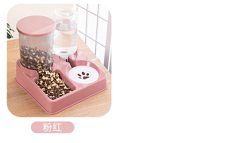 Cat bowl, dog bowl, automatic water dispenser, feeder, non-wet mouth, anti-tipping food bowl, cat food bowl, for cats and pets pic 21