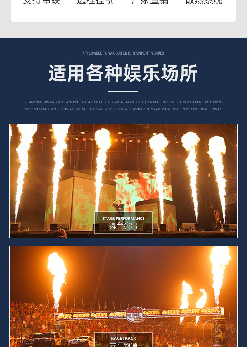 厂家热销舞台喷火机300w三头电子脉冲火焰机酒吧夜店大型婚庆活动氛围渲染气氛道具真火喷火柱厂家设备批发详情3