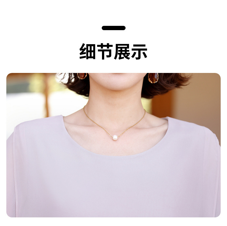 妈妈夏装洋气高贵雪纺连衣裙2024新款中年气质长裙中老年女装裙子详情17