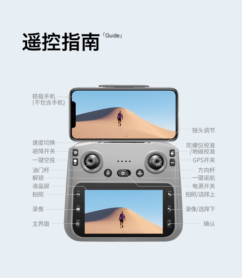跨境K19MAX无人机带屏控无刷马达高清航拍GPS智能定位遥控飞行器详情19