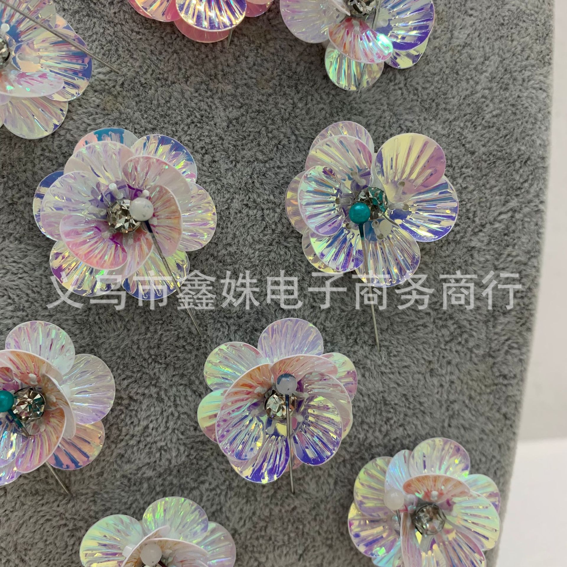 Fashionable and versatile three-dimensional sequined flower imitation shell accessories pic 5