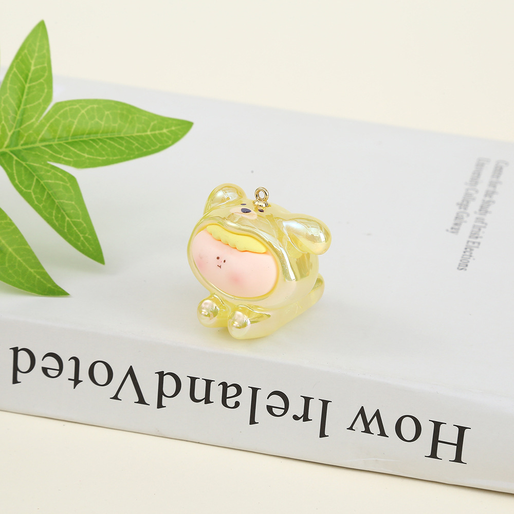 创意飞奔小狗亚克力公仔diy钥匙扣手机链挂件摆件盲盒饰品配件详情10