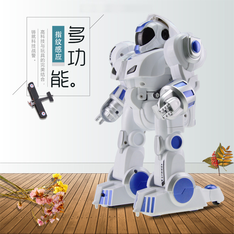 K4变形战警指纹触摸智能机器人热销男孩女孩智能能玩具变形机器人详情1