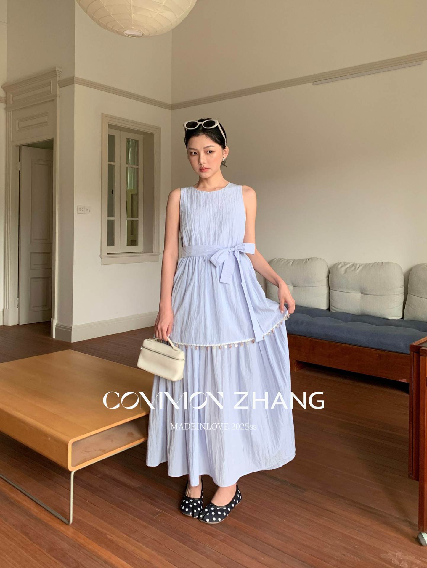 CZ ZHANG Summer Korean version anti-aging button patchwork round-neck sleeveless vest dress B26797 pic 28