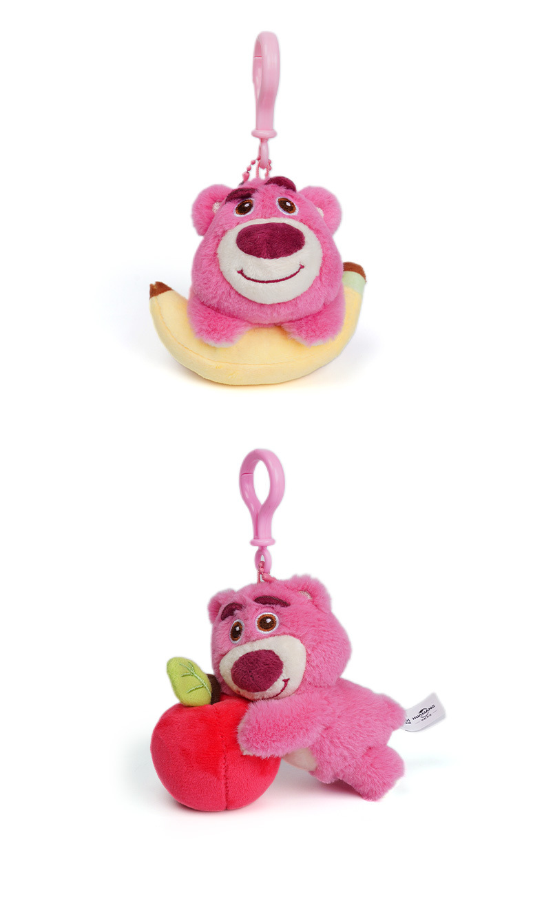 Disney official Strawberry Bear plush pendant toy Story plush doll keychain bag pendant gift pic 4