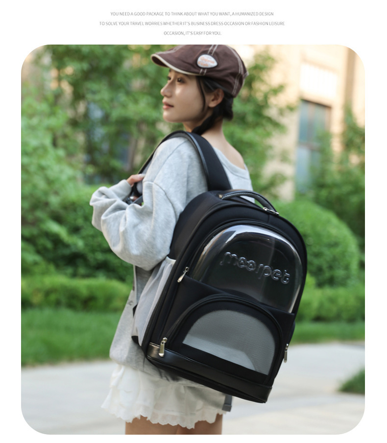 Factory direct supply cat bags and pet bags: Porous, breathable, portable, with large capacity for both shoulders and one shoulder to carry pic 16