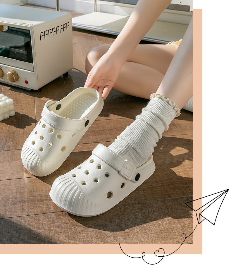 洞洞鞋贝壳头外穿高跟夏漂流增高情侣包头拖鞋厚底男沙滩鞋详情23