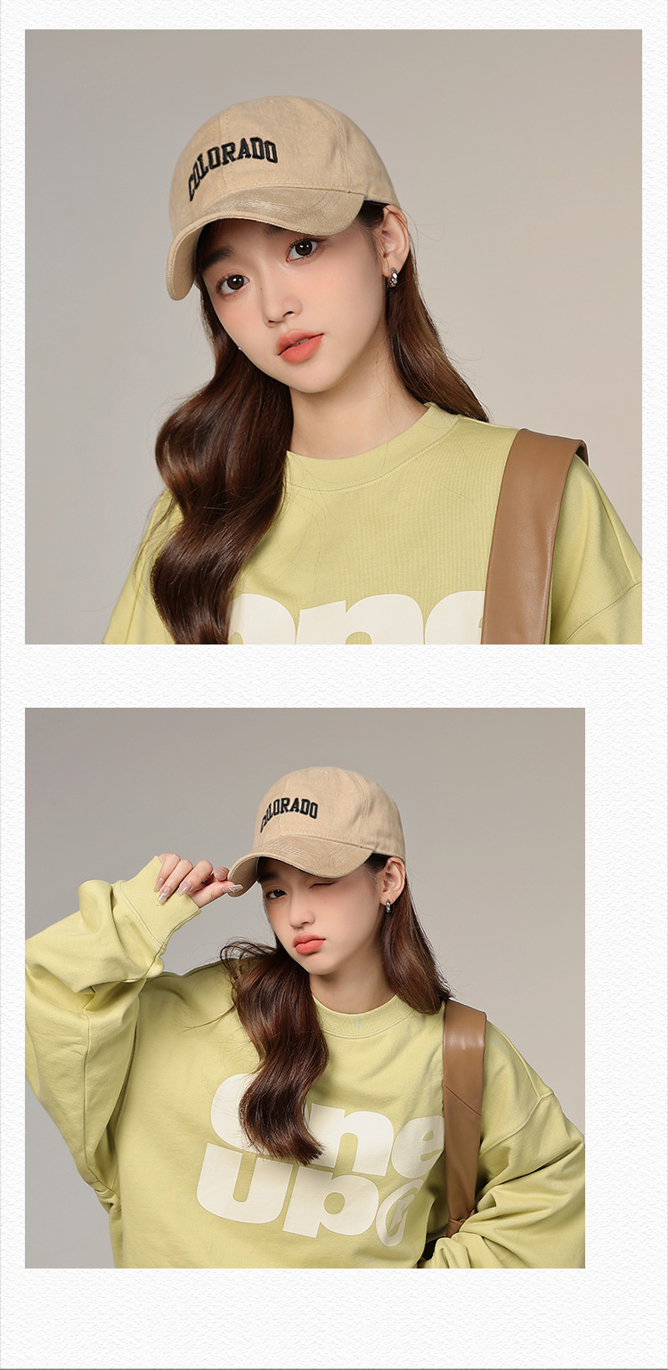 Autumn baseball caps for men to show off their faces, small Korean casual baseball caps for women, hard-top summer headscarves for sun protection and sun protection pic 8