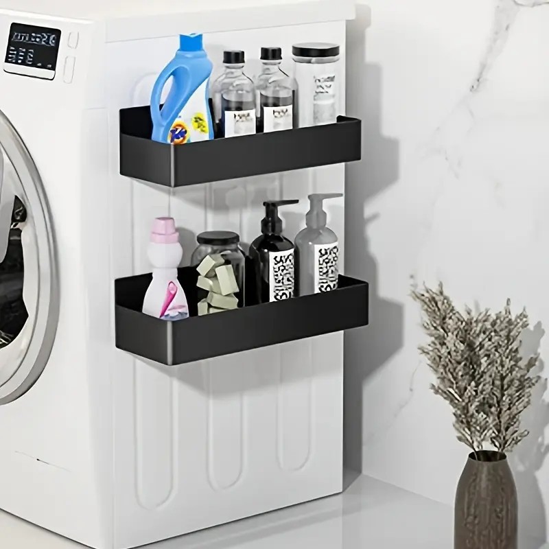 temu Cross-border bestseller Magnetic no-hole, no-stick refrigerator rack, seasoning rack, kitchen refrigerator and washing machine storage pic 18