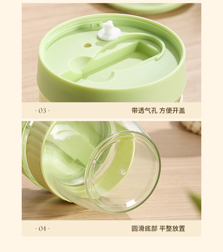 上班族高颜值便携酸奶杯学生早餐燕麦杯带盖含勺子跨境专供可贴标 pic 14