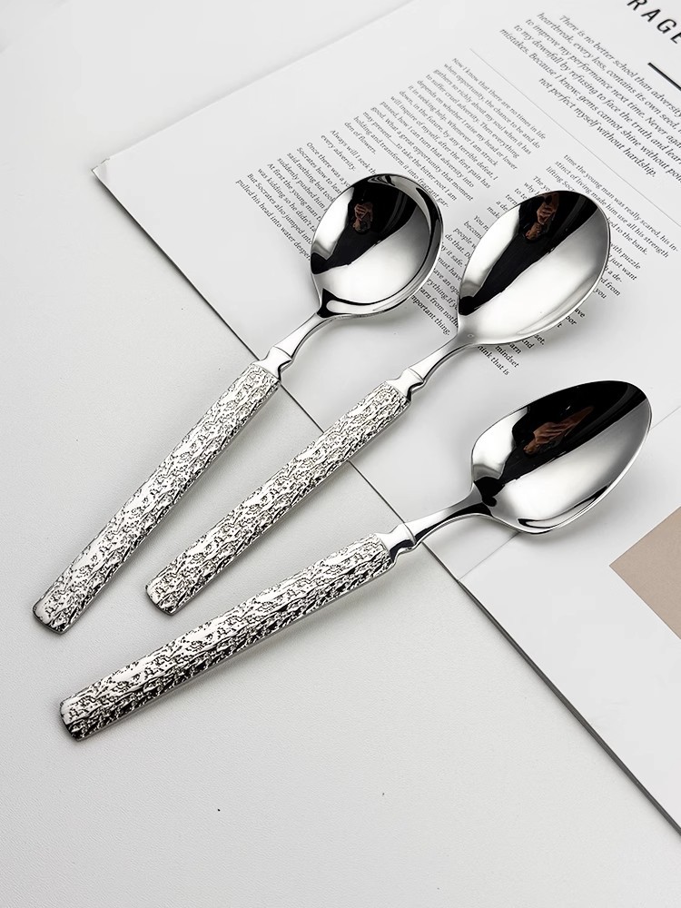 勺子不锈钢家用汤勺批发304专用勺子加厚可爱餐具创意高颜值汤匙详情5