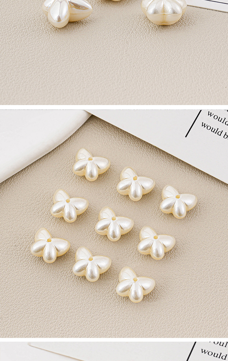 马贝高品质蝴蝶珍珠手缝纽扣女外套扣diy耳钉耳环材料配件珠子详情5