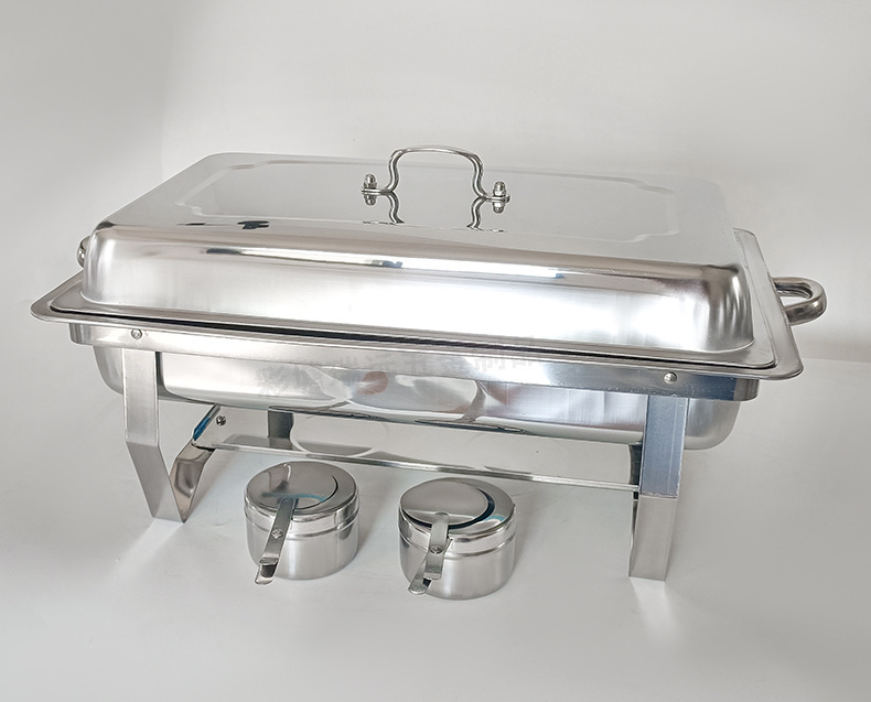 410 stainless steel rectangular thickened household buffet stove, tableware, hotel insulated stove manufacturer wholesale and customization pic 15