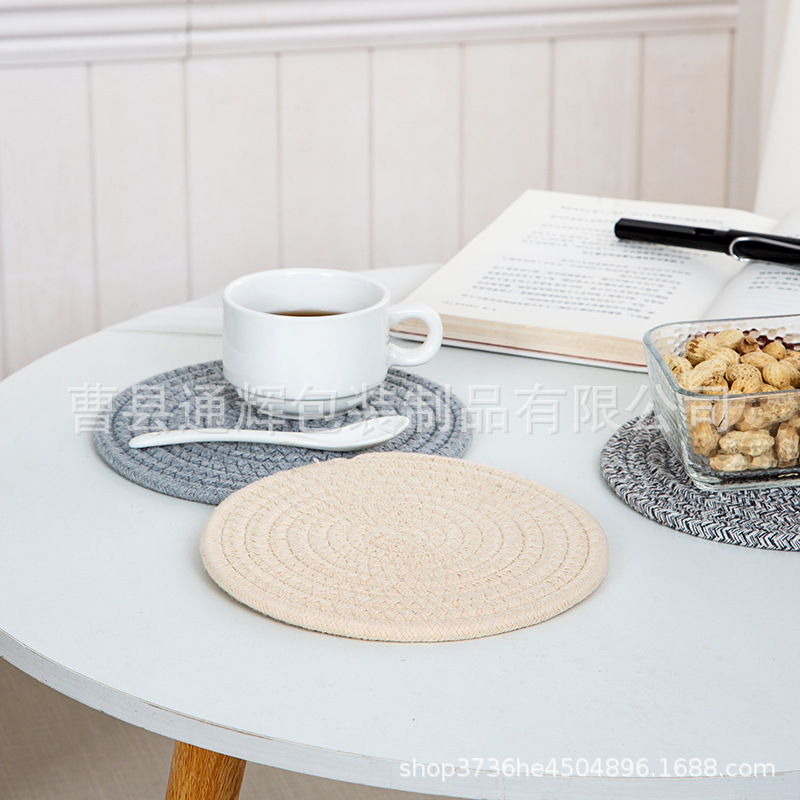 碗垫隔热餐垫圆形麻编织杯垫隔热盘垫装饰道具垫子家用防烫锅垫详情33