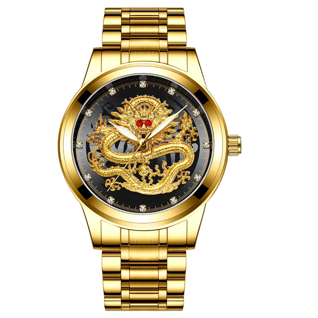 The Avery Philippe Dragon quartz watch for men with a hollowed-out back cover, business waterproof and luminous 2024, a bestseller in Douyin live streaming pic 1
