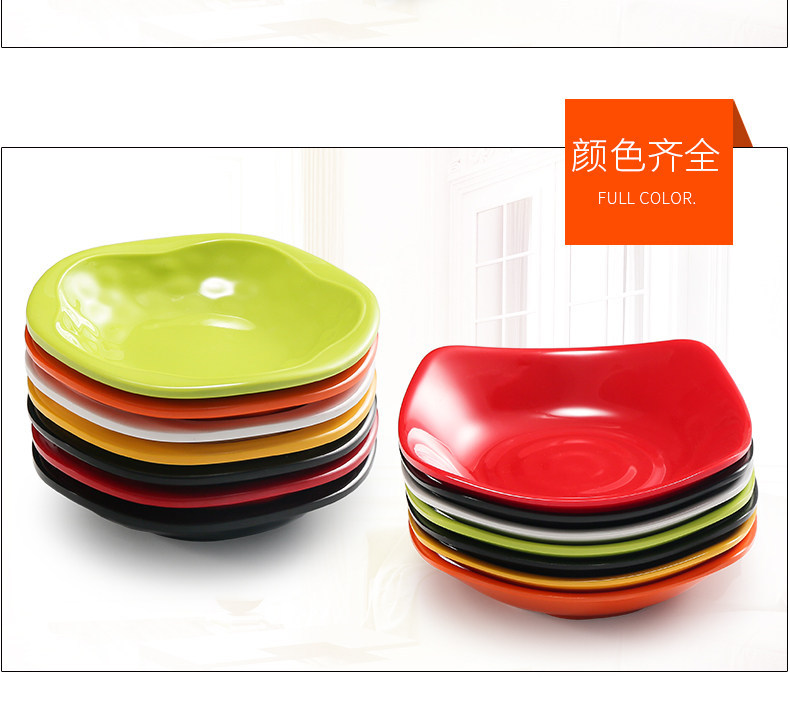 Melamine small saucers, plastic soy sauce saucers, round flavor saucers, two-compartment dipping saucers, hot pot seasoning dipping bowls, vinegar saucers, commercial pic 20