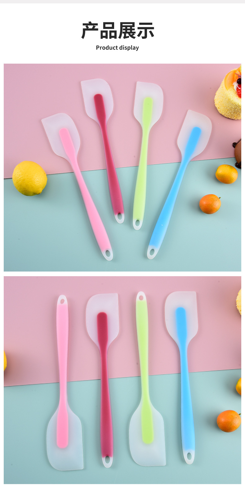 一体式硅胶刮刀大号刮铲烘焙工具耐高温蛋糕奶油抹刀搅拌铲刀刮板详情10