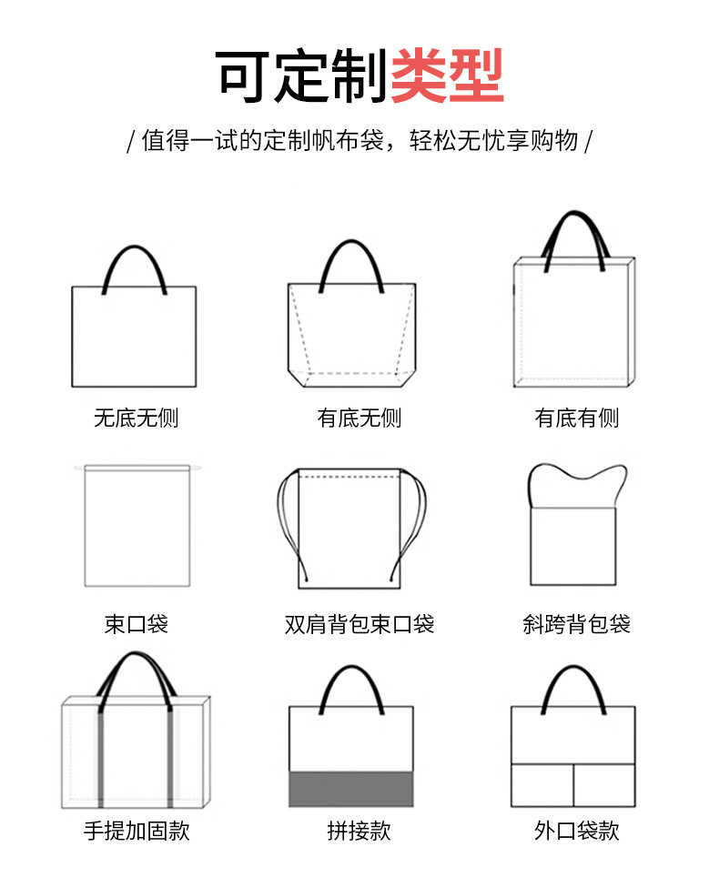 DIY wholesale hand-painted advertising cotton bags with blank logo printing, single-shoulder hand-held student canvas bags pic 11