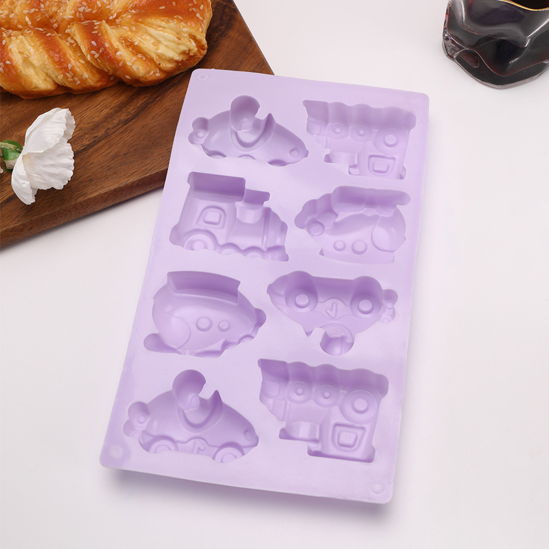 8-piece transportation vehicle, airplane, train, silicone mold, kitchen mold, cake, chocolate, food, handmade materials pic 2