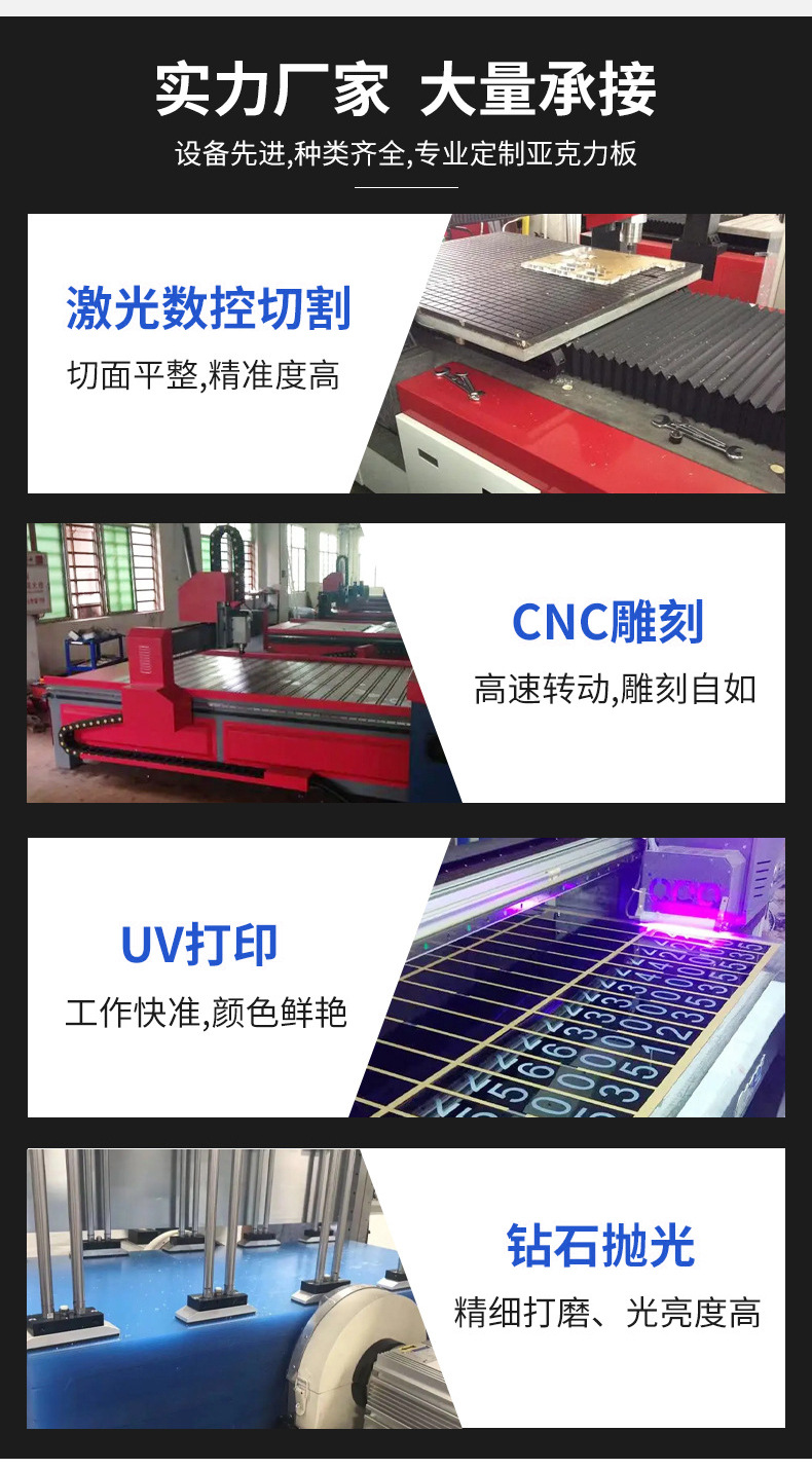 黑色亚克力板黑茶色半透明板镜面倒影有机玻璃板激光裁切加工批发详情19