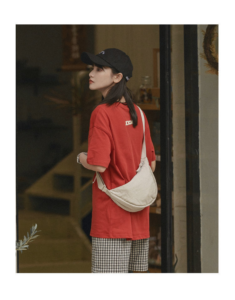 时尚休闲女式斜挎包百搭单肩包2024夏季优家同款轻便尼龙饺子包详情23