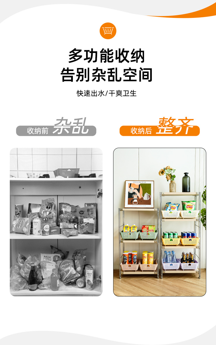沥水篮水果篮多功能可折叠便携塑料大容量加高踮脚家用厨房洗菜篮详情3