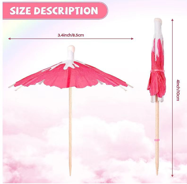 50 flamingo skewers, pineapple skewers, disposable fruit skewers, cold cocktails to decorate a Hawaiian party pic 19