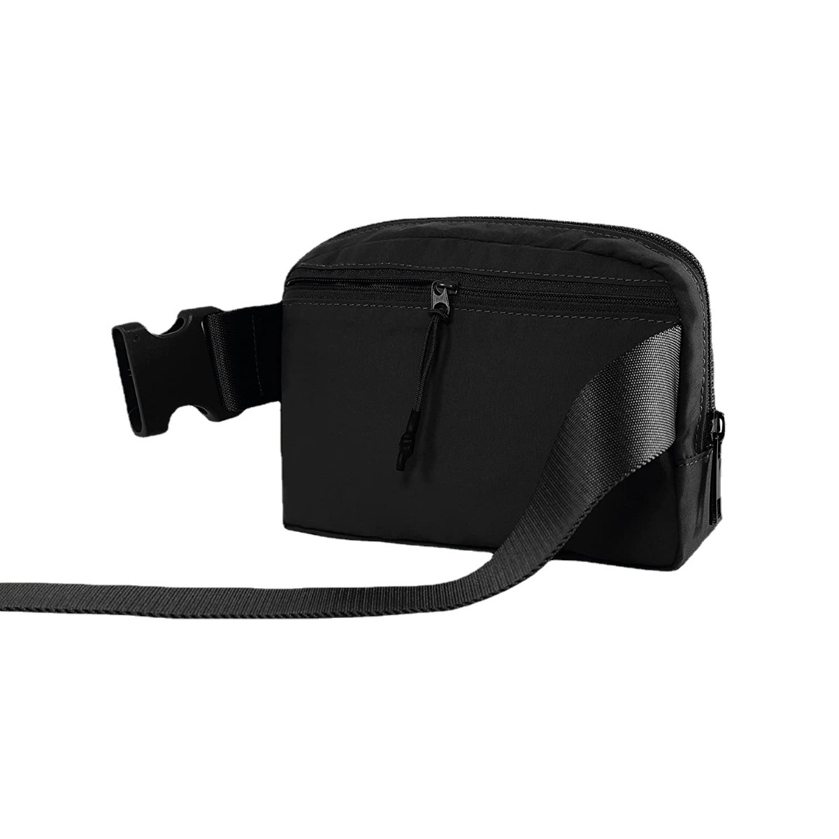 lulu同款男士跑步腰包拉链斜跨包尼龙胸包防水手机包运动腰包详情8