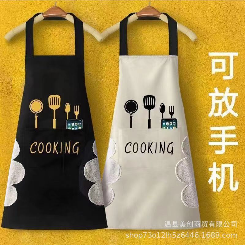 围裙厨房做饭防水防油免清洗工作服男女同款厨房围裙家用做饭时尚详情16