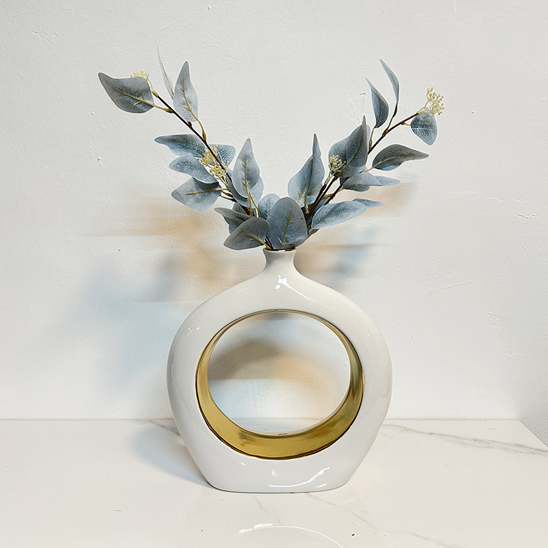 In 2025, modern light luxury high-end ceramic vases, living room home TV cabinets, entrance hall ornaments, coffee tables, model room decorations pic 6
