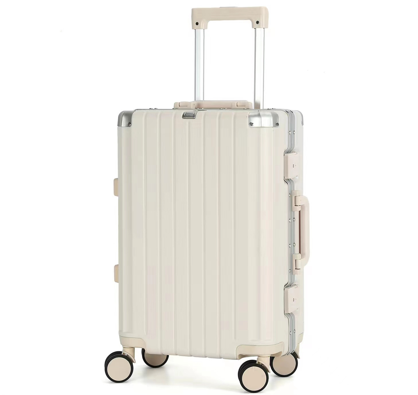 高颜值旅行箱万向轮拉杠箱男女通用行李箱多功能铝框密码箱大容量详情3