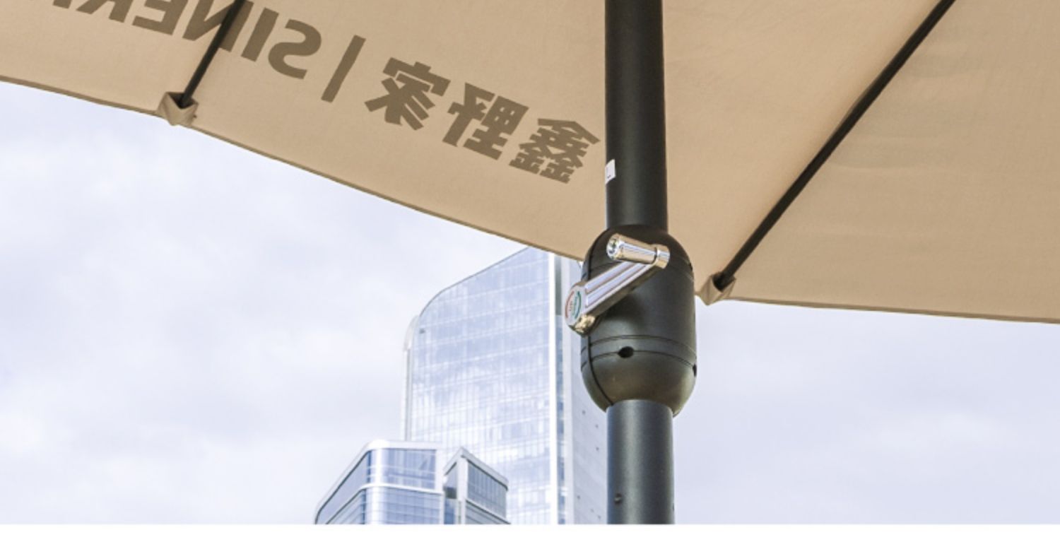 xh户外三头遮阳伞花园庭院伞露台外摆太阳伞室外露天商用摆摊中柱详情8