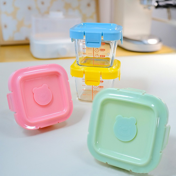 Sodio calcio niños accesorios tazón de vidrio sellado a prueba de humedad refrigerador crisper conveniente hogar pp tapa baby bowl wholesale pic 11