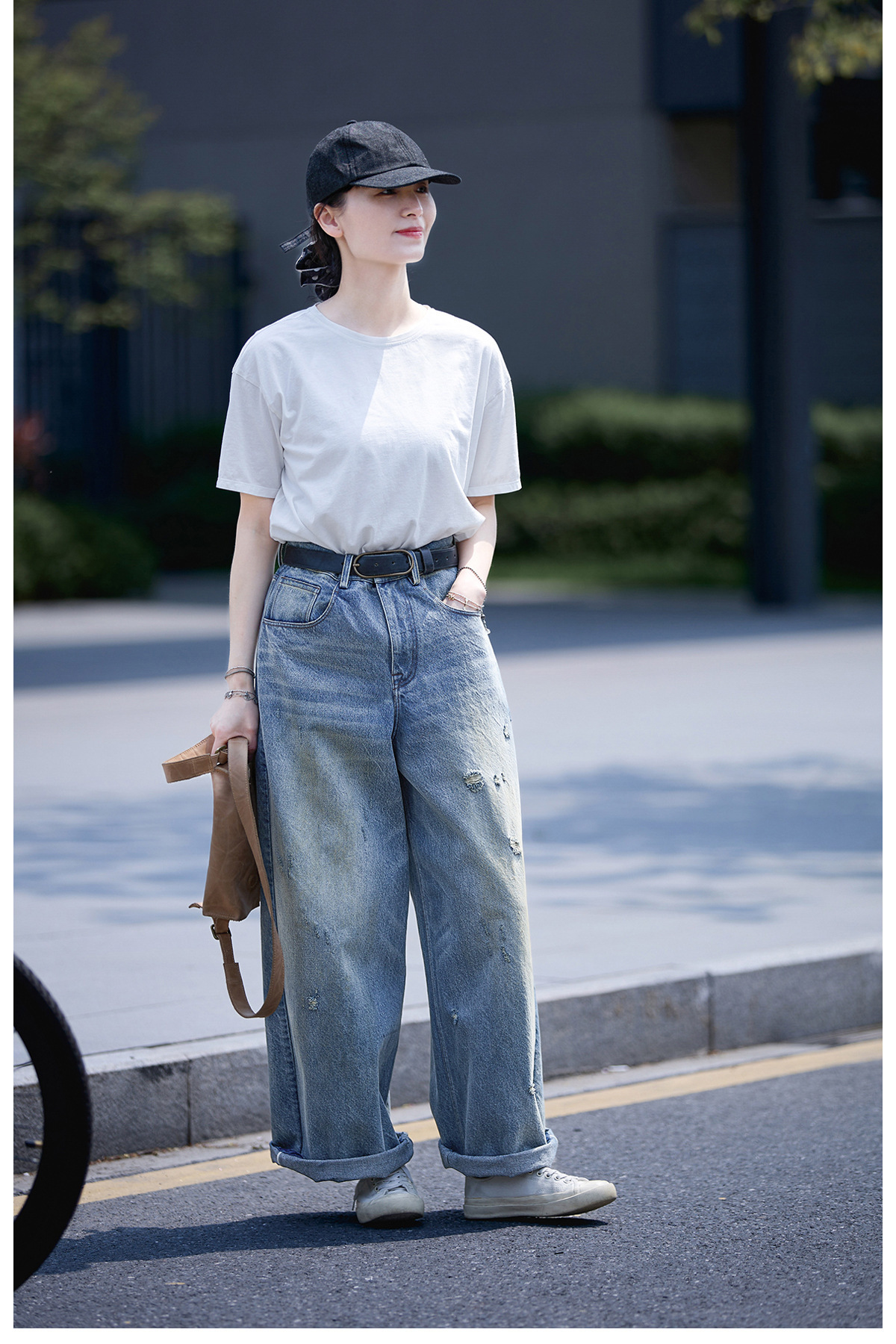 【 Random Thoughts 】 Summer Storm Ripped Heavy Washed jeans straight-leg pants for all four seasons pic 53