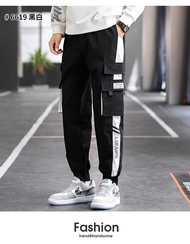 工装裤男士宽松大码男裤夏季2024新款胖子肥佬休闲束脚裤子男秋季详情29