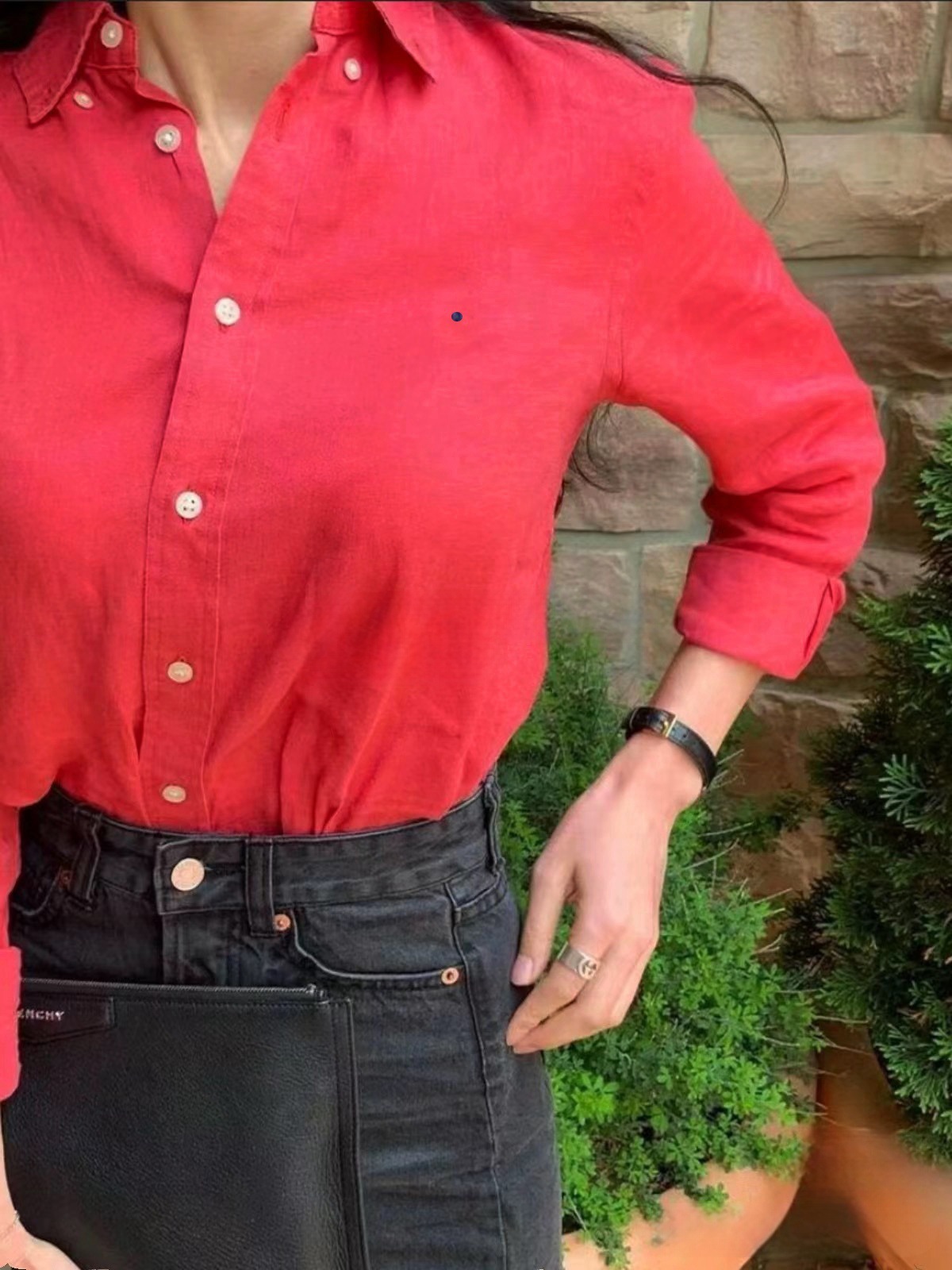 亚麻衬衫薄款小马标刺绣美式复古经典衬衣长袖POLO领防晒女上衣详情10