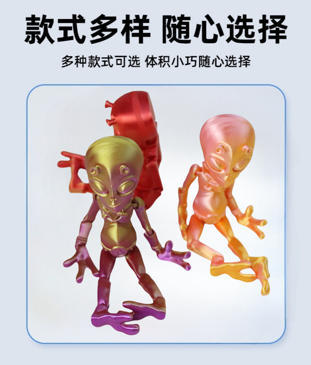 3D printed alien cross-border new alien figurine with movable joints, Halloween creative toy figurine pic 6