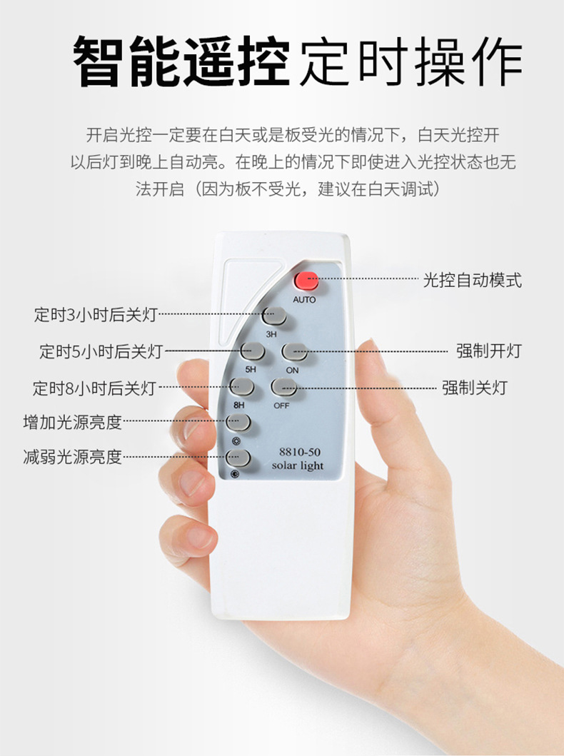 Solar street lamps, LED outdoor waterproof, courtyard human-sensing solar lamps, solar integrated street lamps pic 9