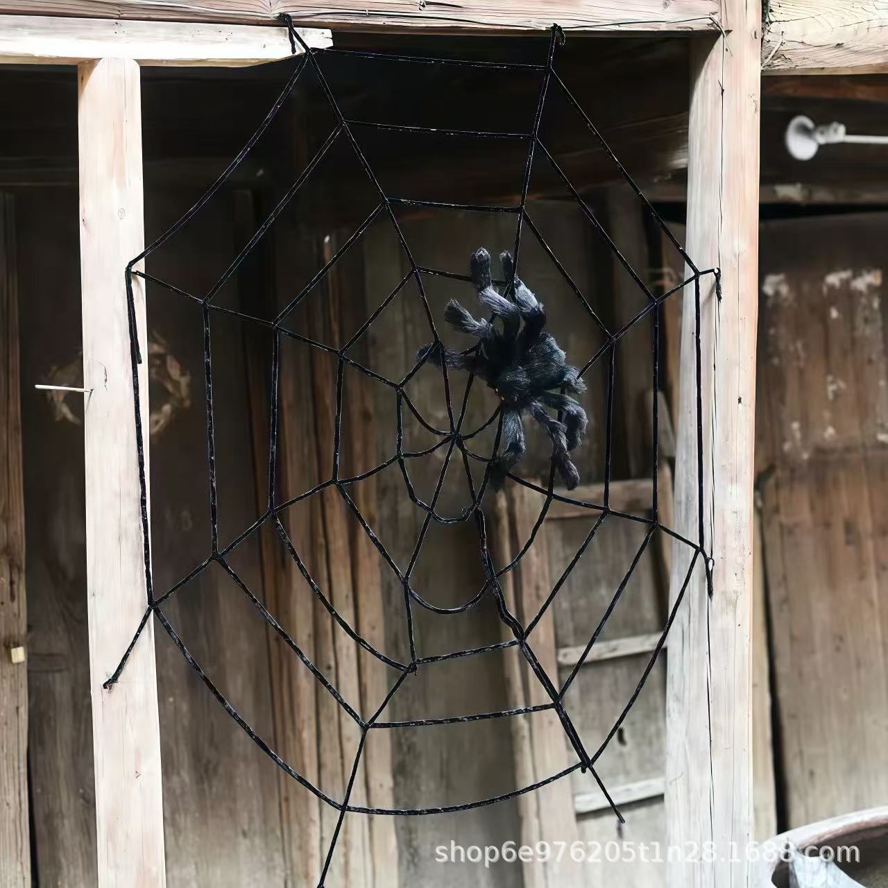 万圣节道具鬼节鬼屋蜘蛛网蜘蛛丝酒吧场景布置跨境热销绒布详情4