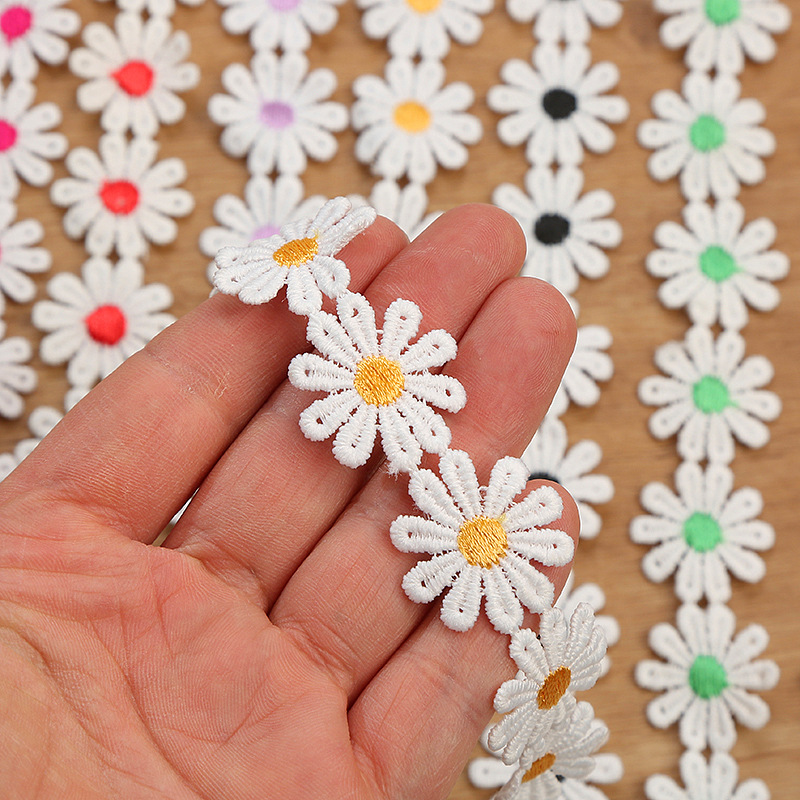 Factory direct sales and wholesale of 10-petal milk silk chrysanthemum, 2.5 cm petal lace clothing accessories and auxiliary materials pic 20