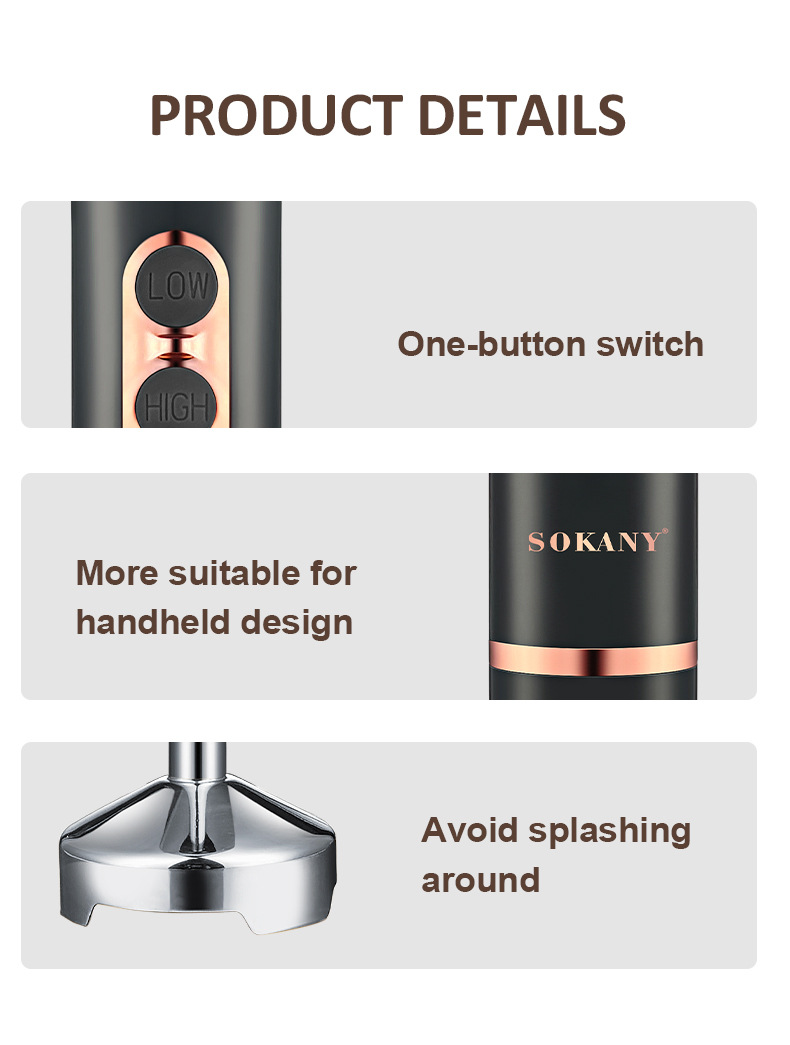 Export SOKANY02023 hand blender, Home complementary food processor, juicer pic 10