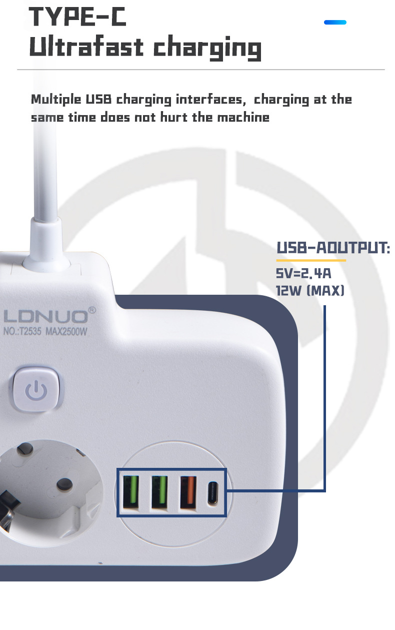 Cross-border Central Asian five countries European standard sockets, USB power strips, German power boards, German standard power strips, German and Russian power strips pic 11